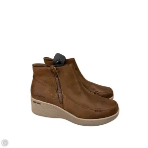 Boots Ankle Heels By Skechers In Brown, Size: 10