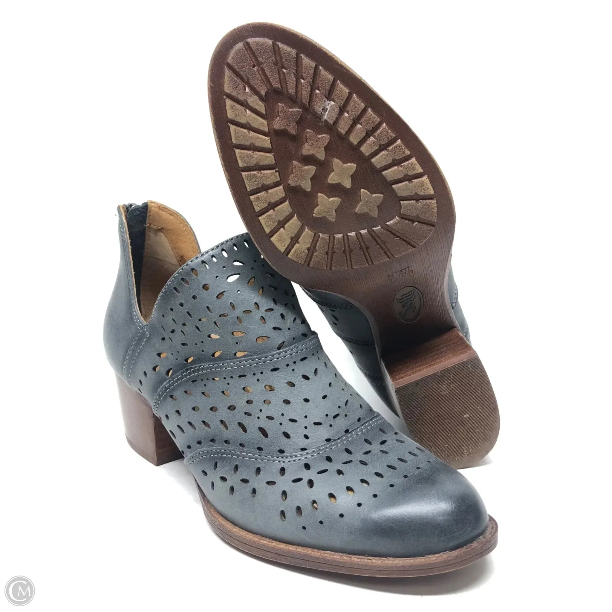 Boots Ankle Heels By Sofft In Grey, Size: 7.5