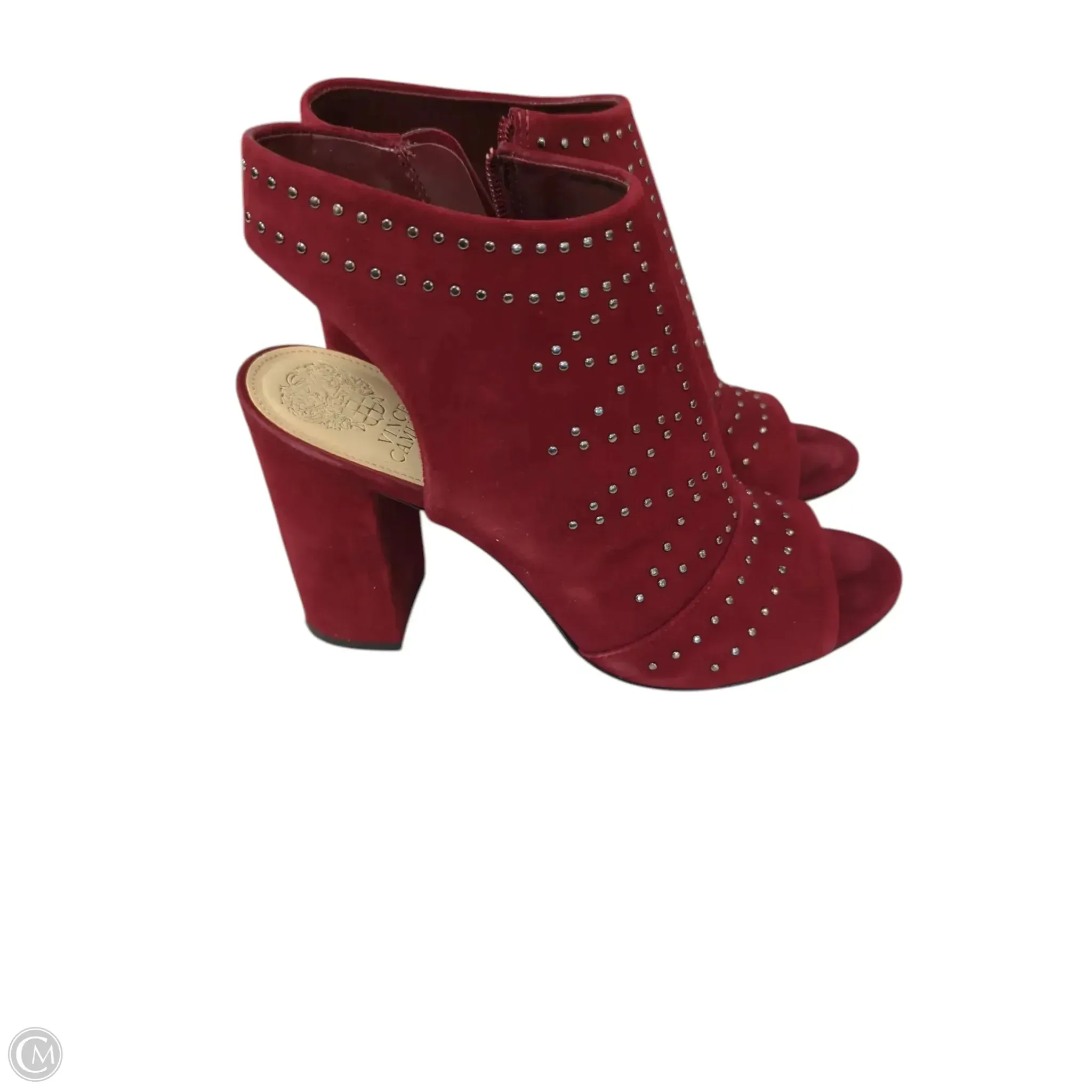 Boots Ankle Heels By Vince Camuto In Red, Size: 10
