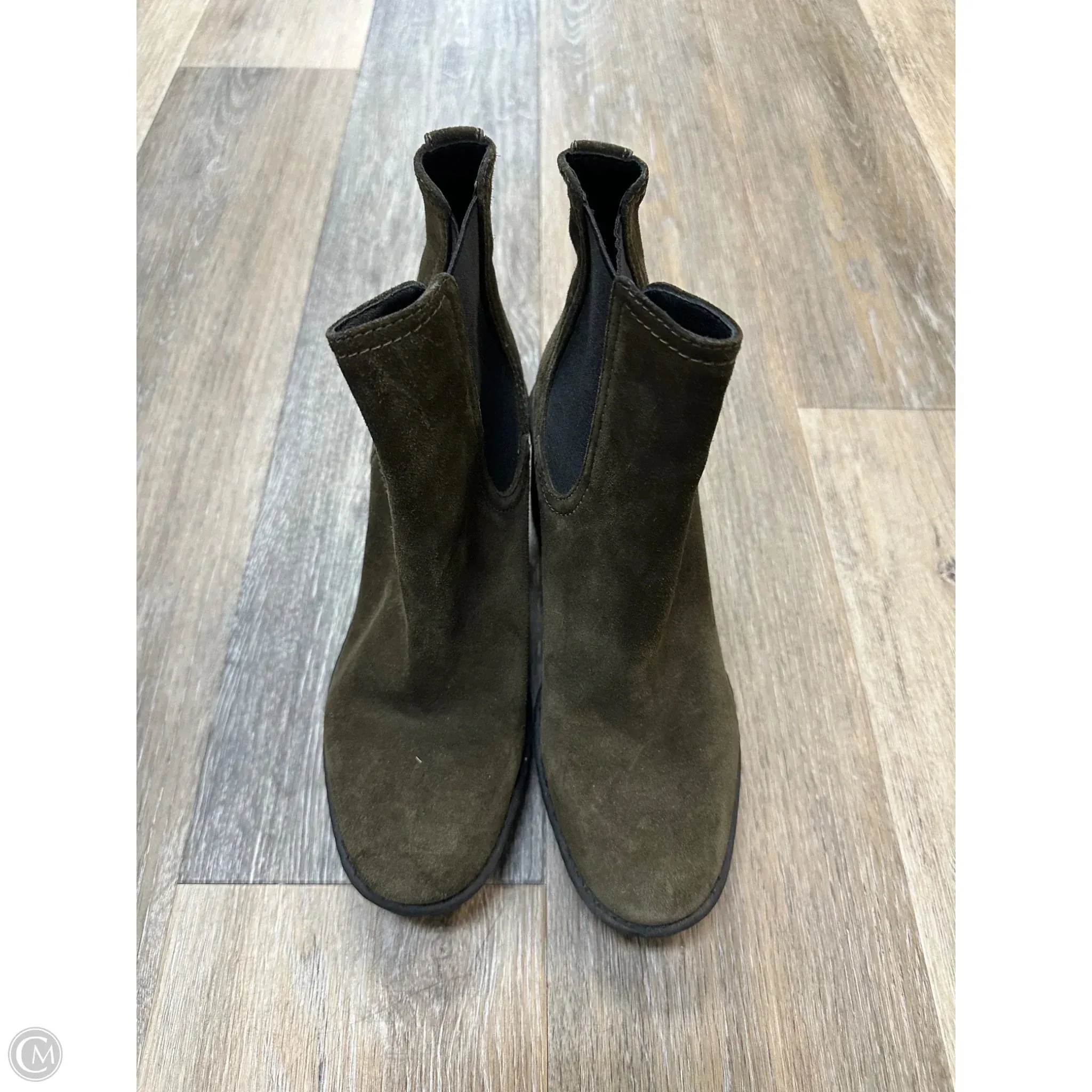 Boots Ankle Heels By Vince In Green, Size: 7.5