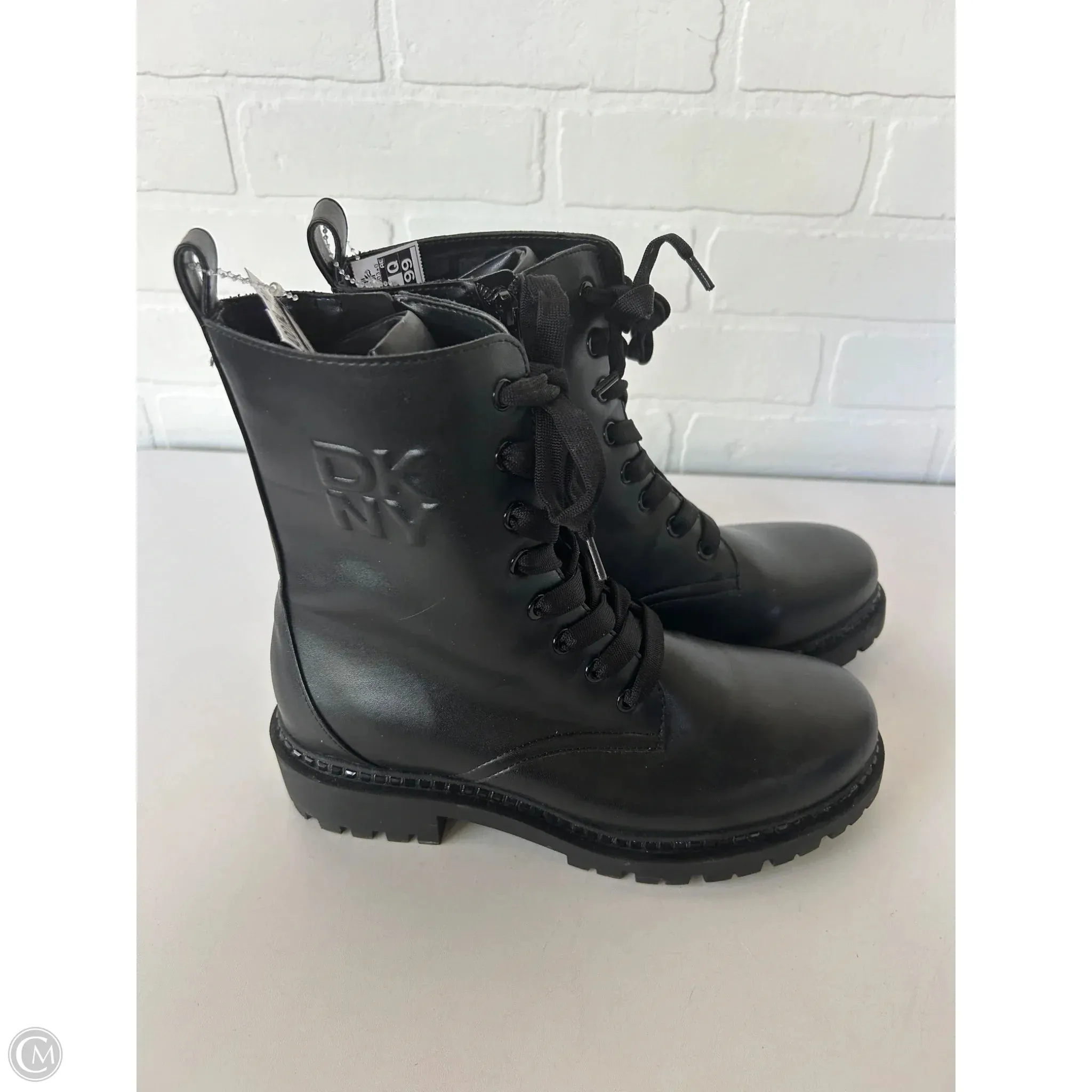 Boots Combat By Dkny In Black, Size: 8