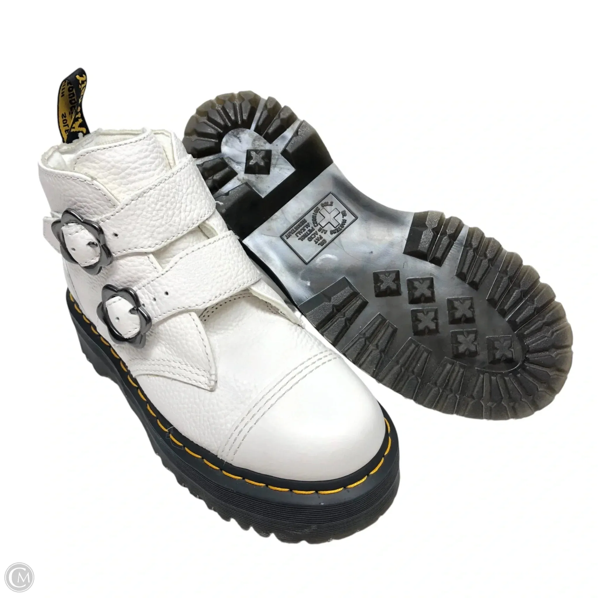 Boots Combat By Dr Martens In White, Size: 8
