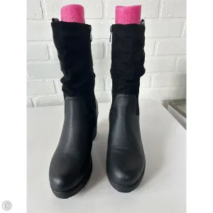 Boots Mid-calf Heels By Clothes Mentor In Black, Size: 8.5