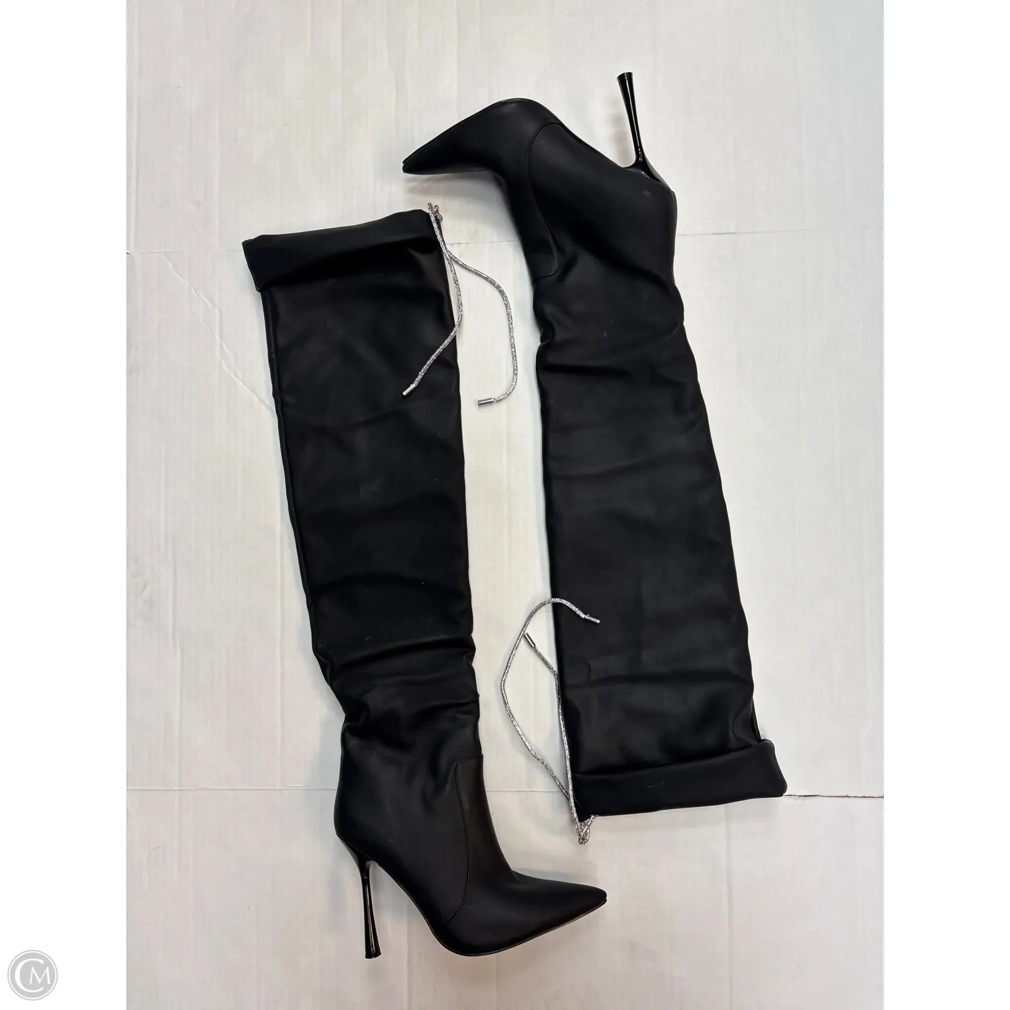 Boots Over-the-knee Heels By Clothes Mentor In Black, Size: 10