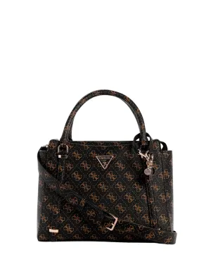 Brown Logo Daryna Satchel Bag Guess