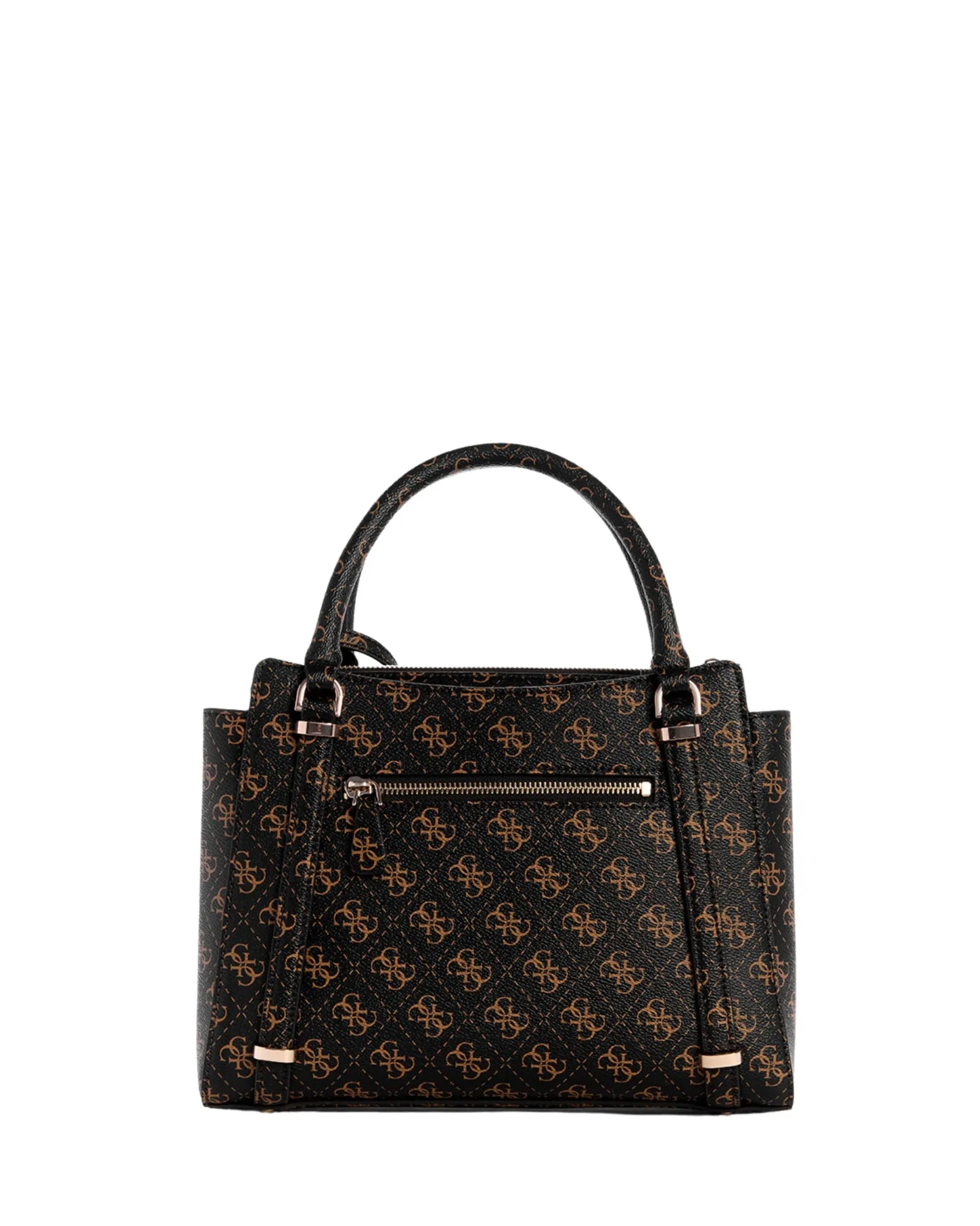 Brown Logo Daryna Satchel Bag Guess