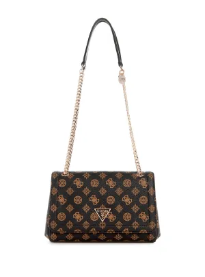 Brown Logo Noelle Convertible Crossbody Bag Guess