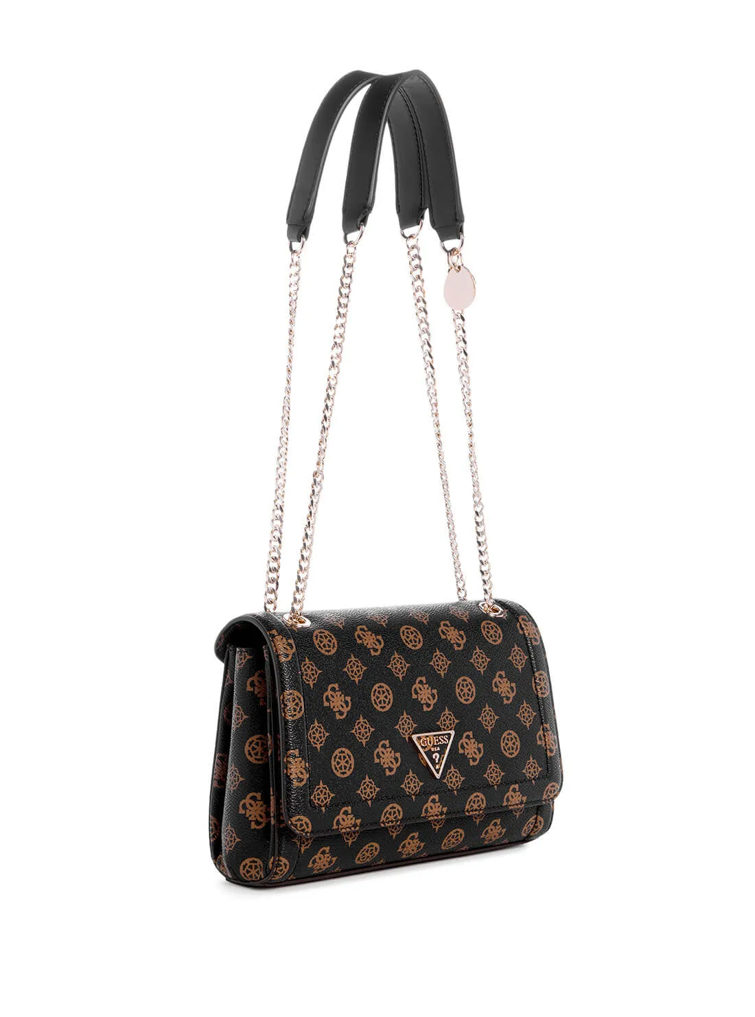 Brown Logo Noelle Convertible Crossbody Bag Guess