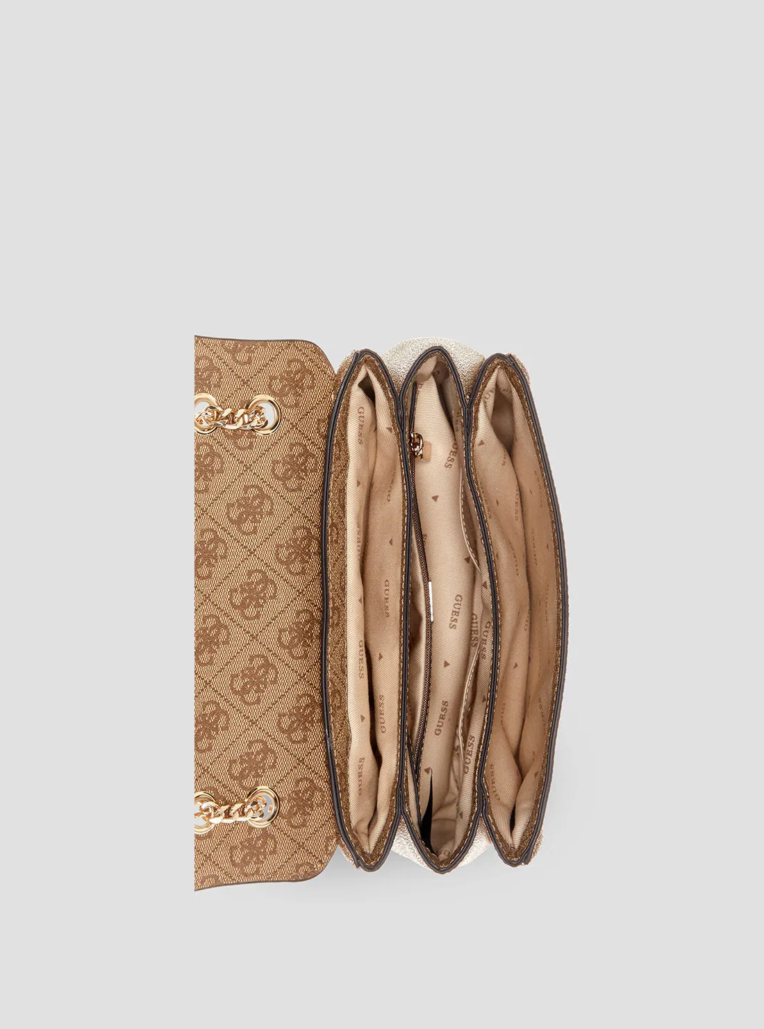 Brown Logo Noelle Crossbody Bag Guess
