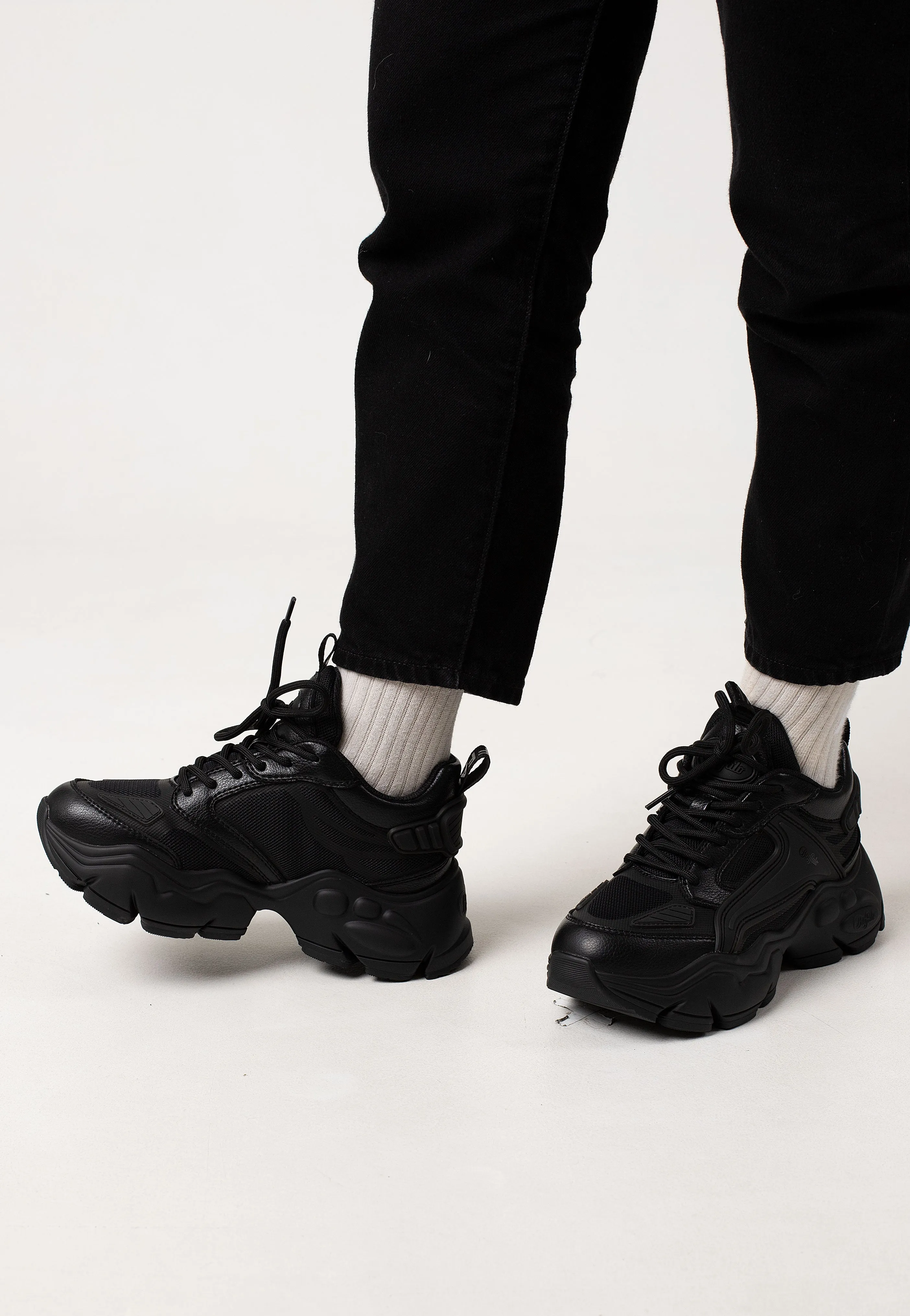 Buffalo - Binary Athena Vegan Nappa/Mesh Black - Girl Shoes