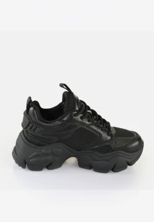 Buffalo - Binary Athena Vegan Nappa/Mesh Black - Girl Shoes