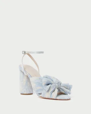 Camellia Blue Floral Bow Heel -LOEFFLER RANDALL