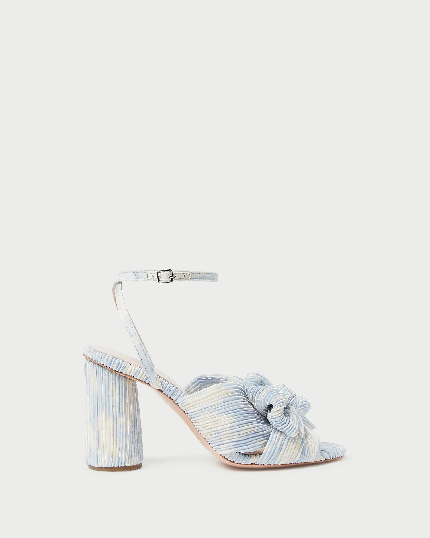 Camellia Blue Floral Bow Heel -LOEFFLER RANDALL