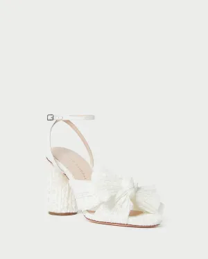Camellia White Lace Bow Heel -LOEFFLER RANDALL