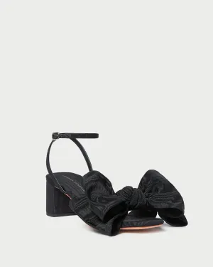 Carmen Black Moiré Bow Sandal -LOEFFLER RANDALL