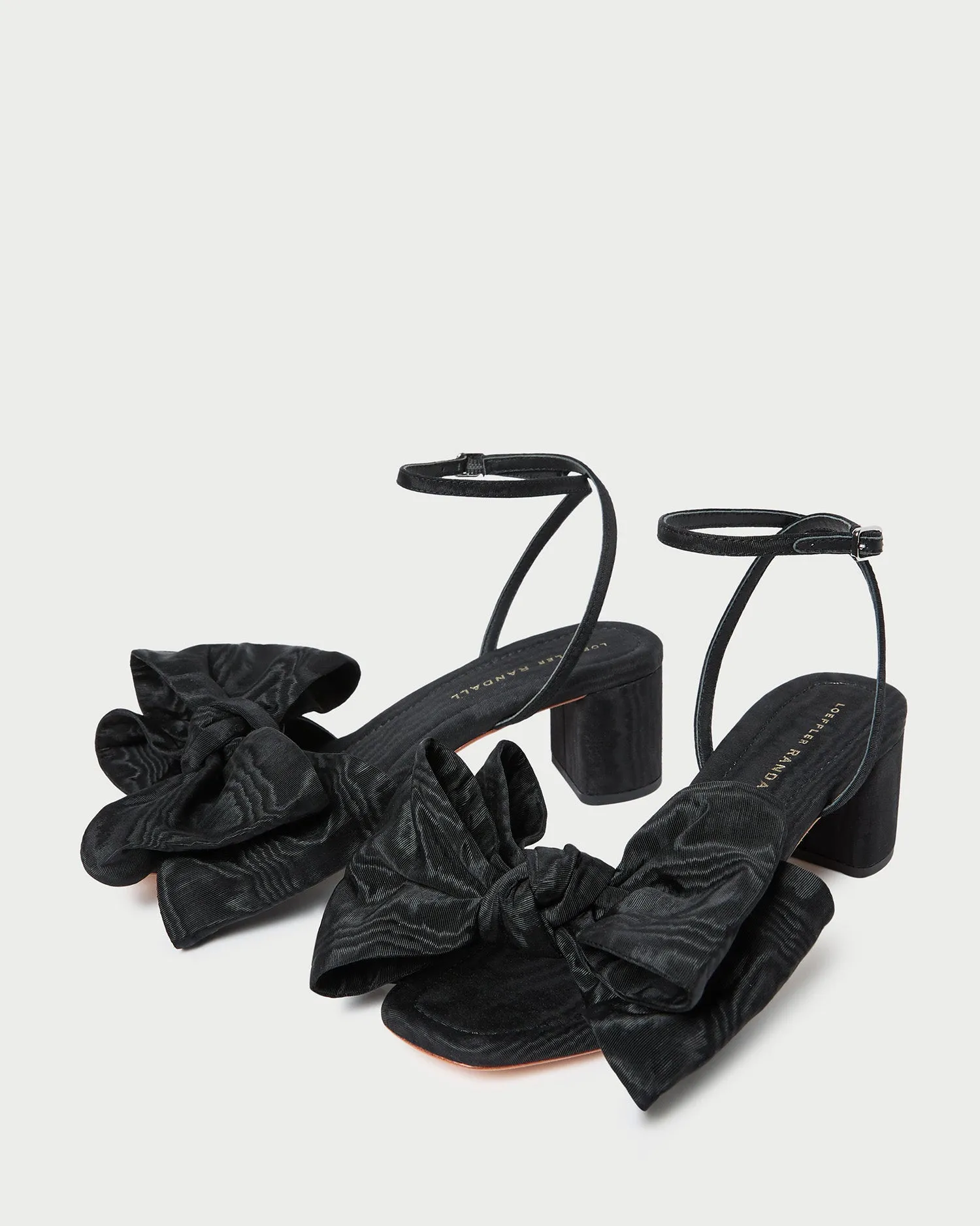 Carmen Black Moiré Bow Sandal -LOEFFLER RANDALL