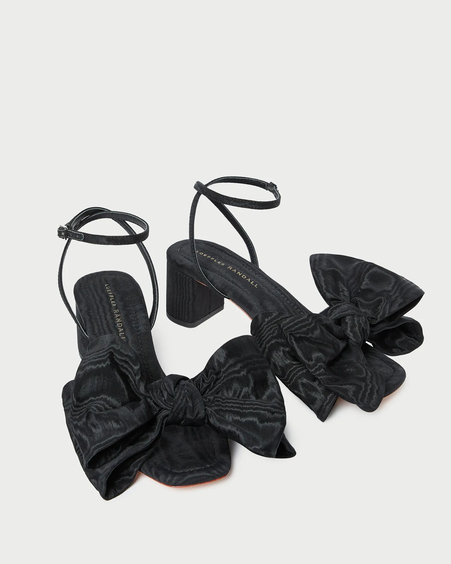Carmen Black Moiré Bow Sandal -LOEFFLER RANDALL
