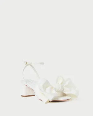 Carmen Cream Moiré Bow Sandal -LOEFFLER RANDALL