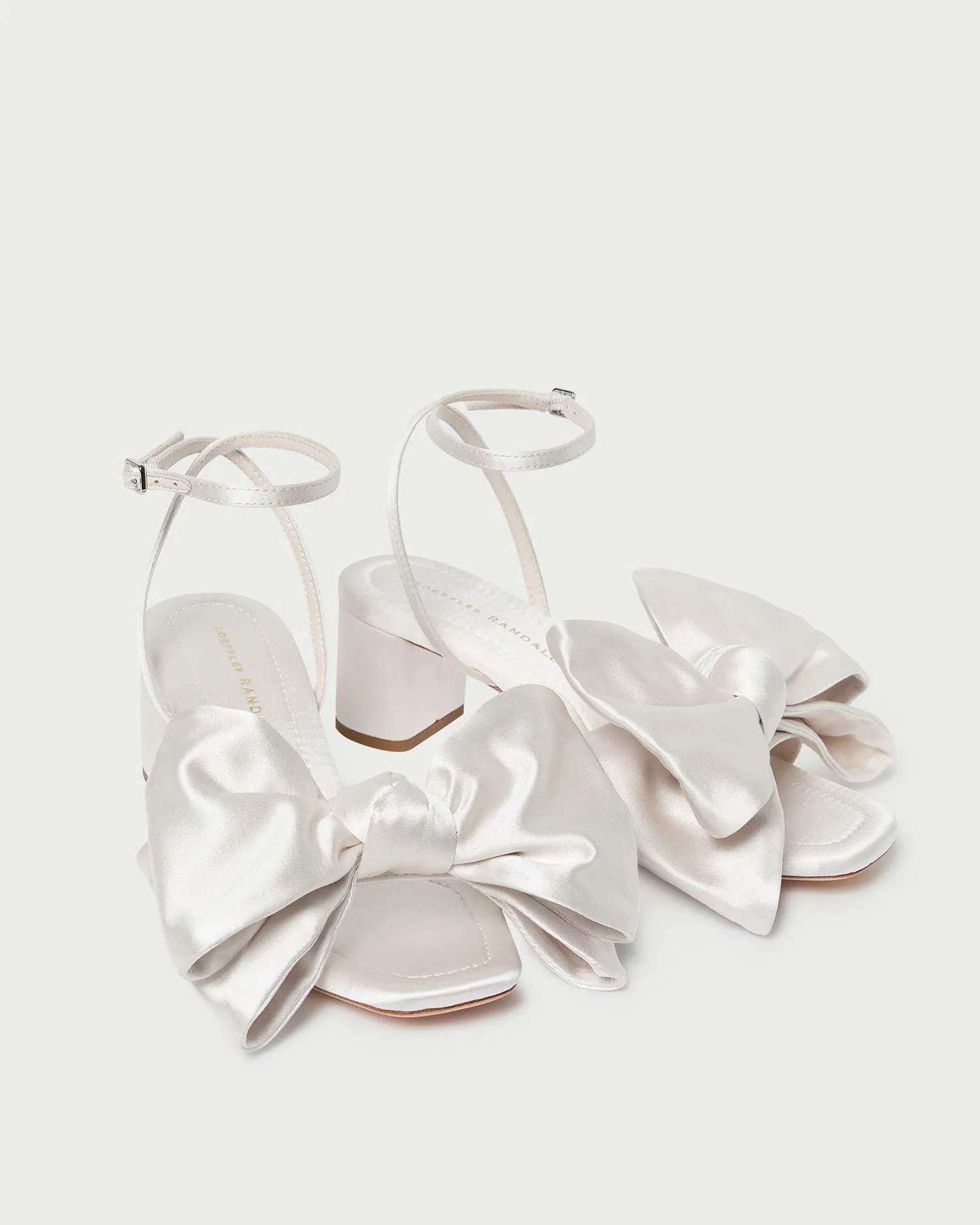 Carmen Cream Satin Bow Sandal -LOEFFLER RANDALL