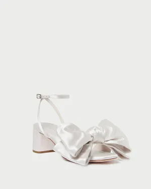 Carmen Cream Satin Bow Sandal -LOEFFLER RANDALL