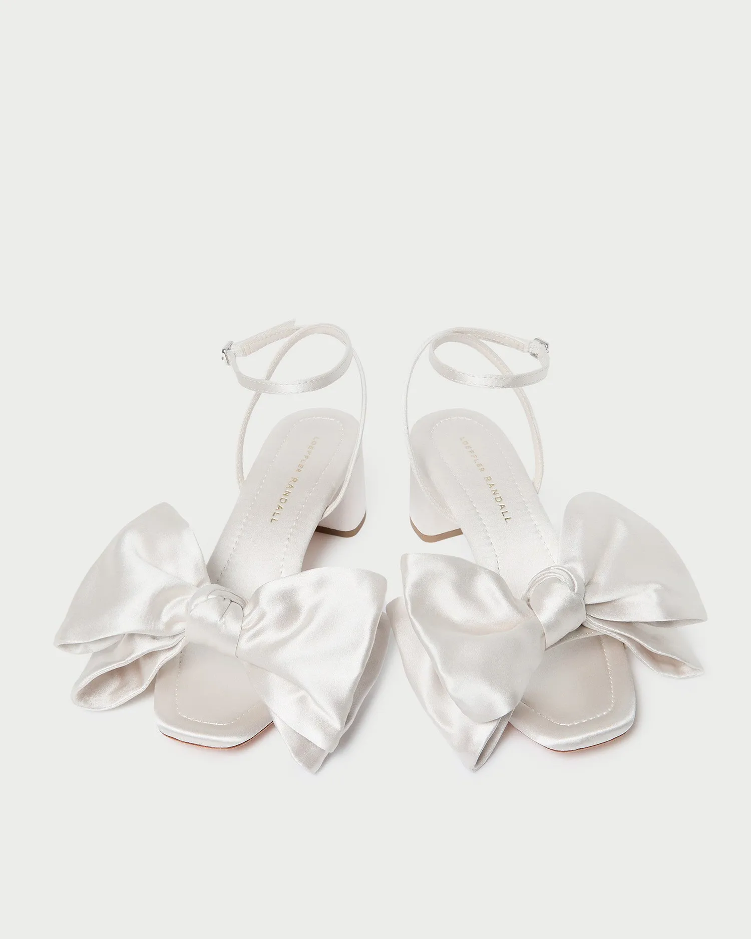 Carmen Cream Satin Bow Sandal -LOEFFLER RANDALL