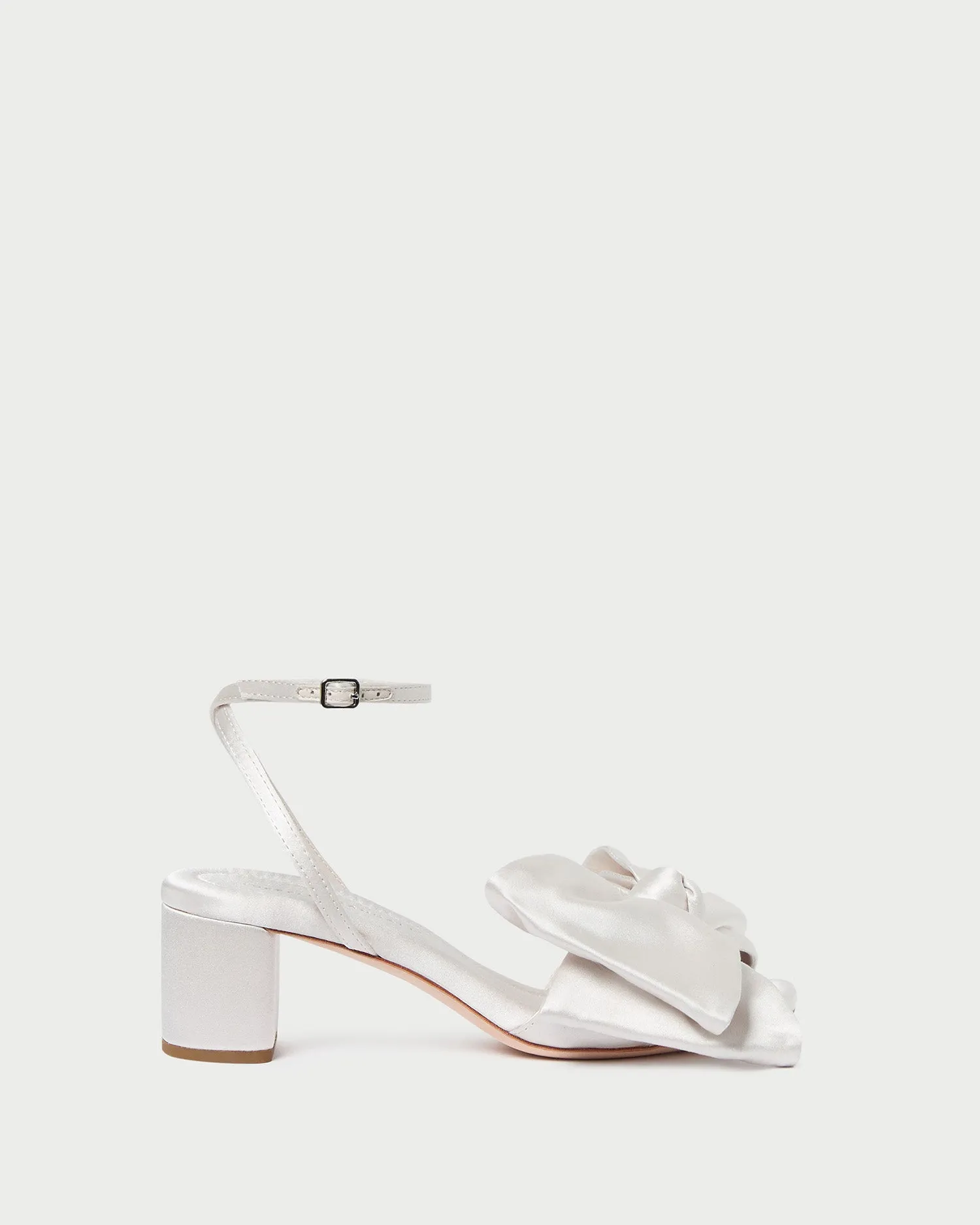 Carmen Cream Satin Bow Sandal -LOEFFLER RANDALL