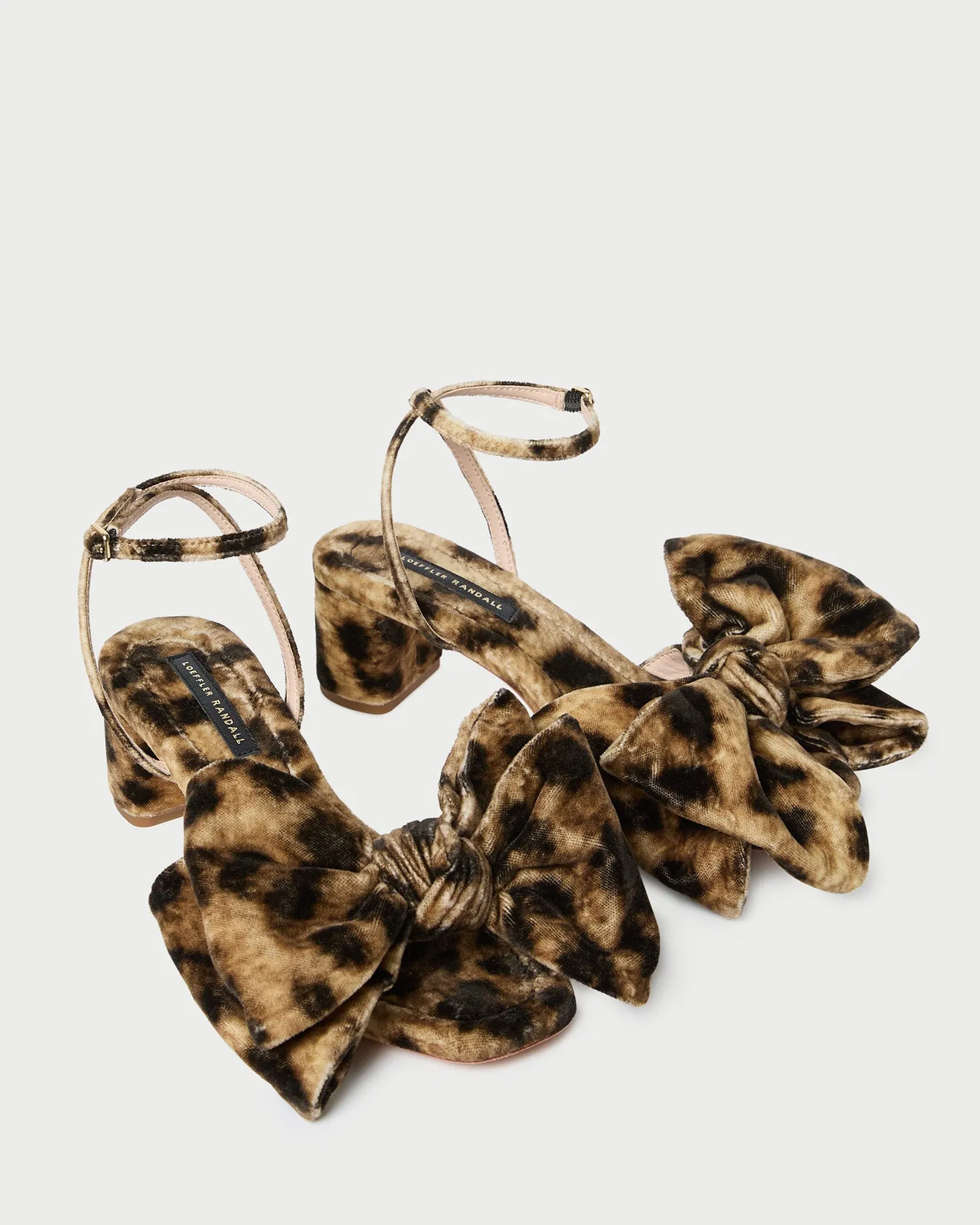 Carmen Leopard Velvet Bow Sandal -LOEFFLER RANDALL