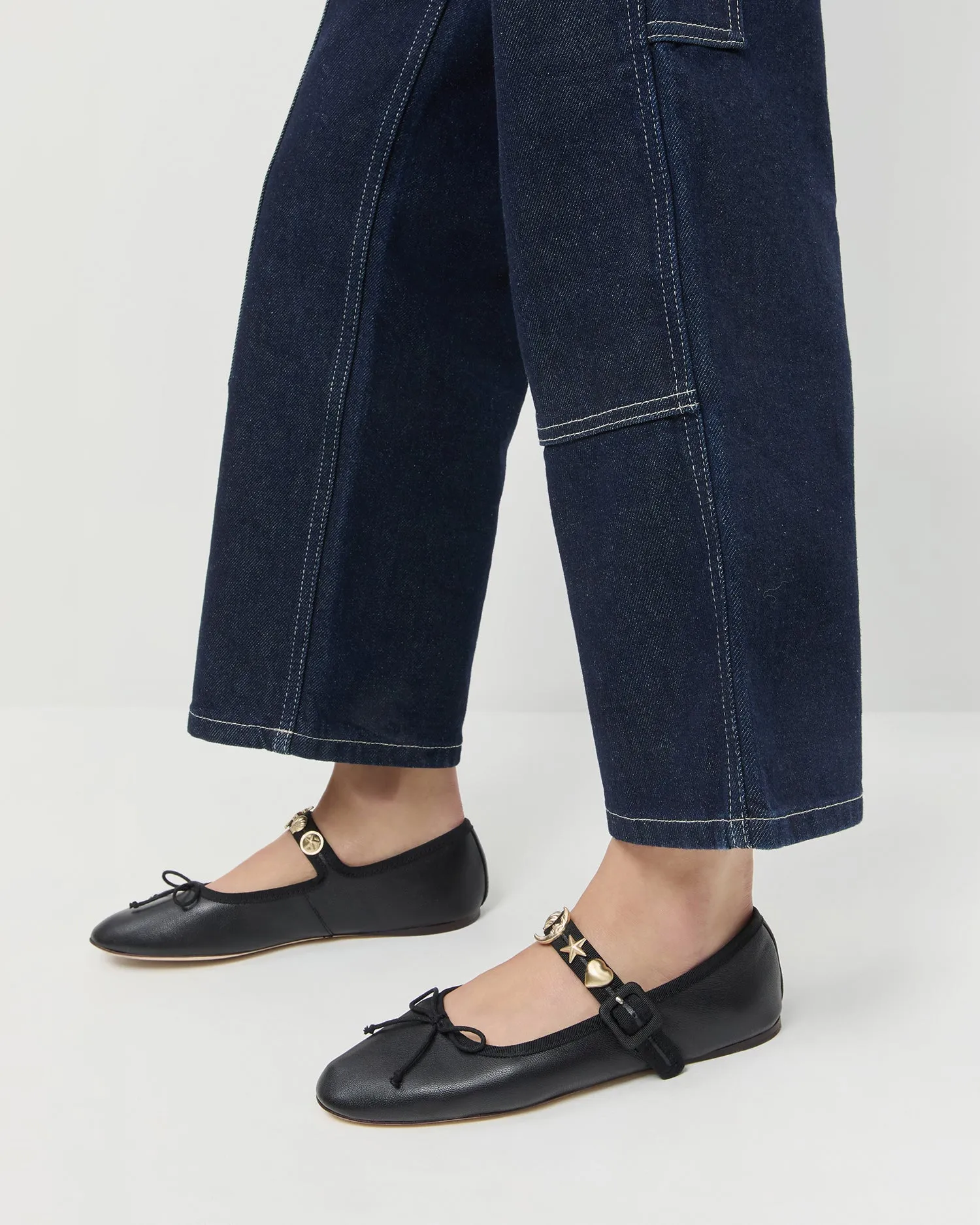 Chiara Black Leather Mary Jane -LOEFFLER RANDALL