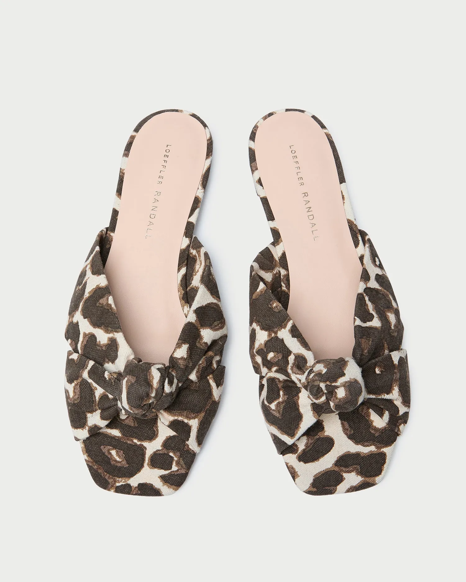 Claudette Leopard Knot Flat Sandal -LOEFFLER RANDALL