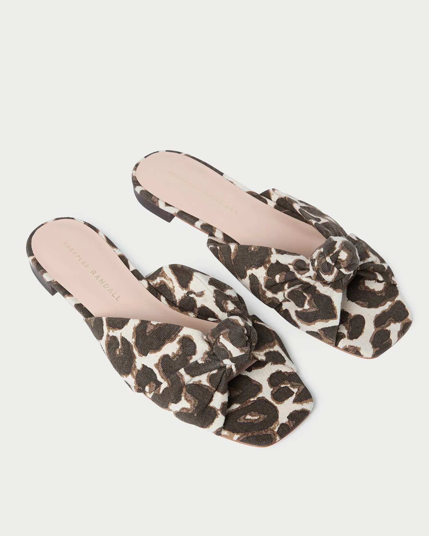 Claudette Leopard Knot Flat Sandal -LOEFFLER RANDALL