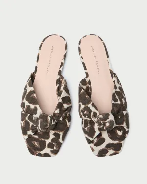 Claudette Leopard Knot Flat Sandal -LOEFFLER RANDALL