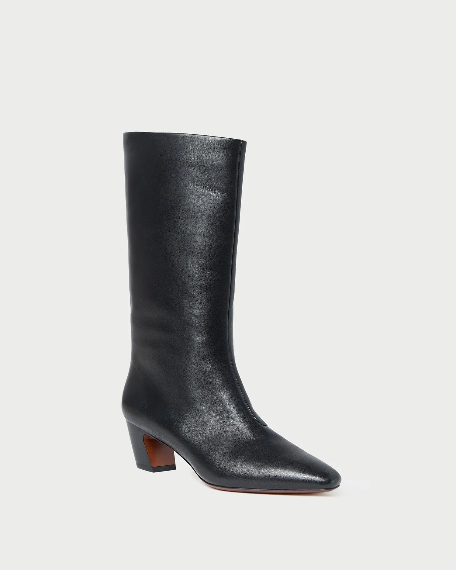 Cleo Black Leather Mid-Calf Boot -LOEFFLER RANDALL