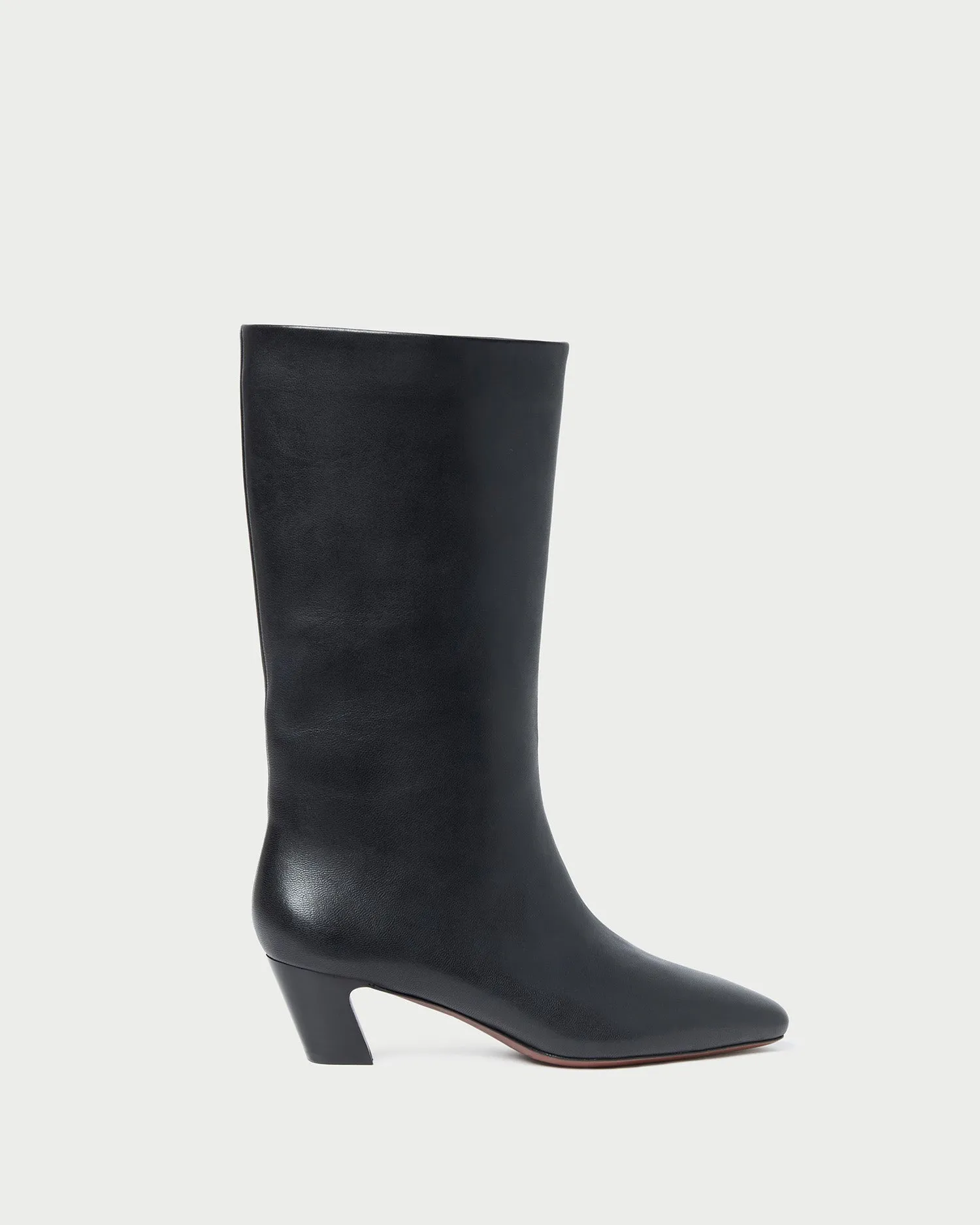 Cleo Black Leather Mid-Calf Boot -LOEFFLER RANDALL