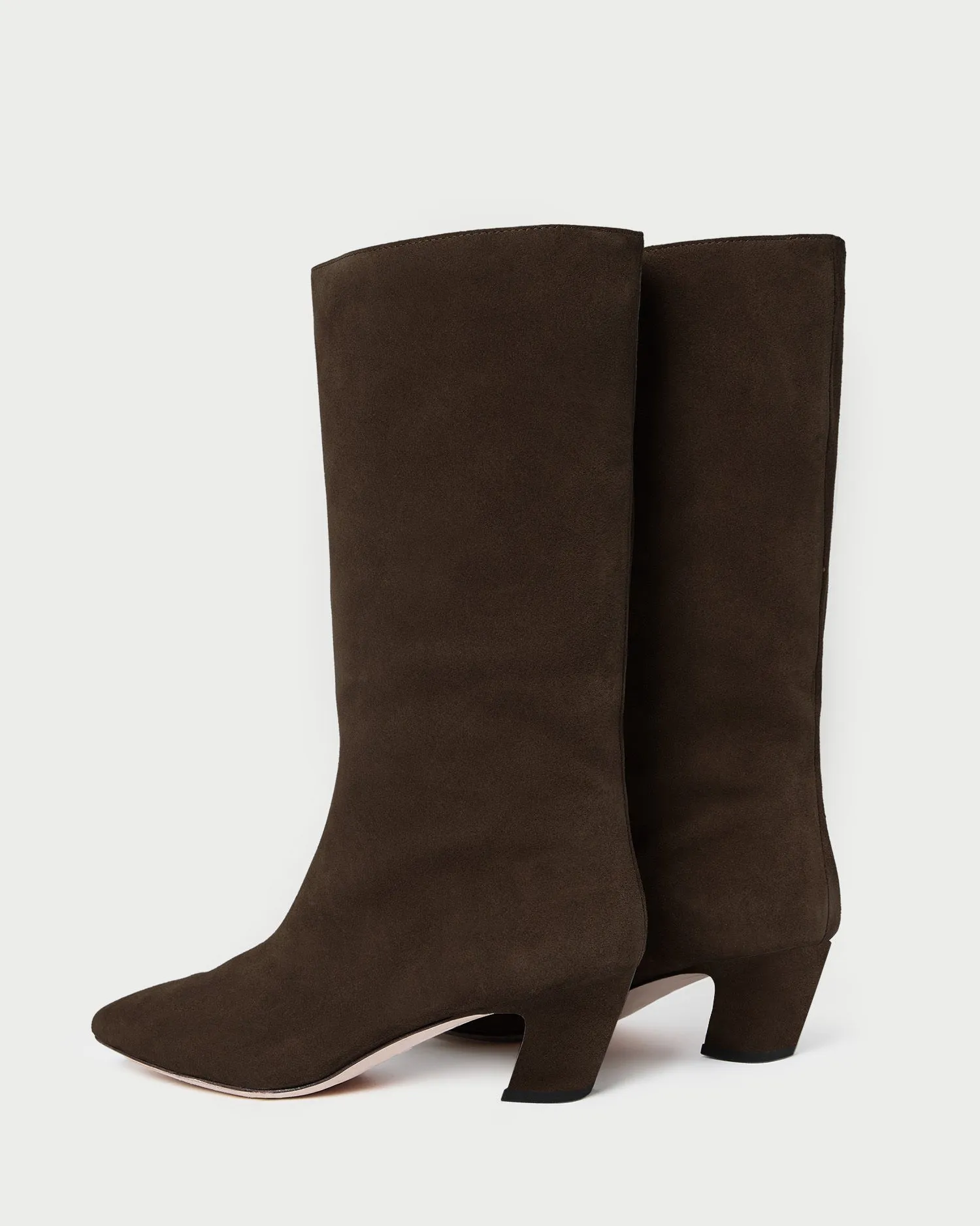 Cleo Brown Suede Mid-Calf Boot -LOEFFLER RANDALL