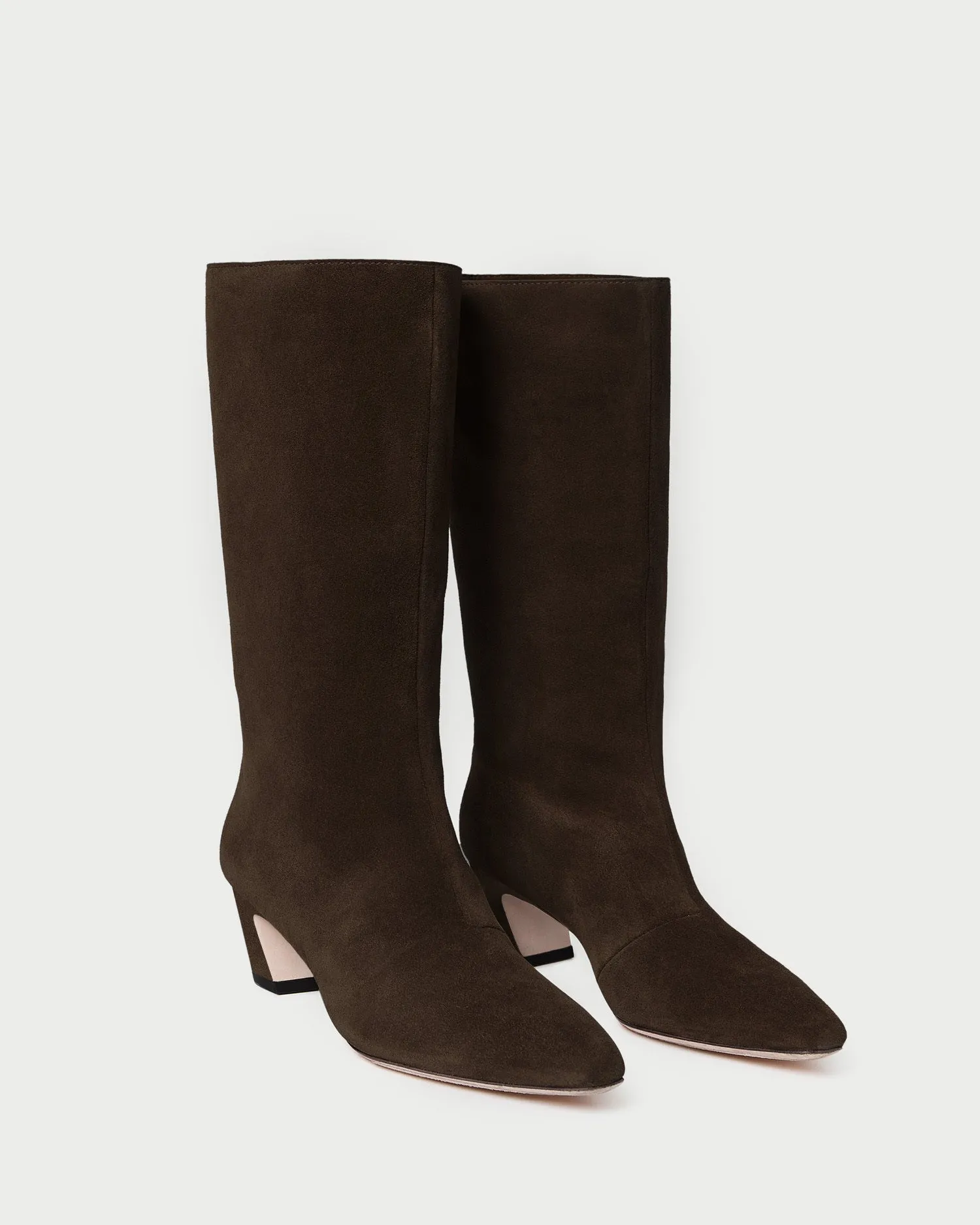 Cleo Brown Suede Mid-Calf Boot -LOEFFLER RANDALL