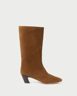 Cleo Cacao Suede Mid-Calf Boot -LOEFFLER RANDALL