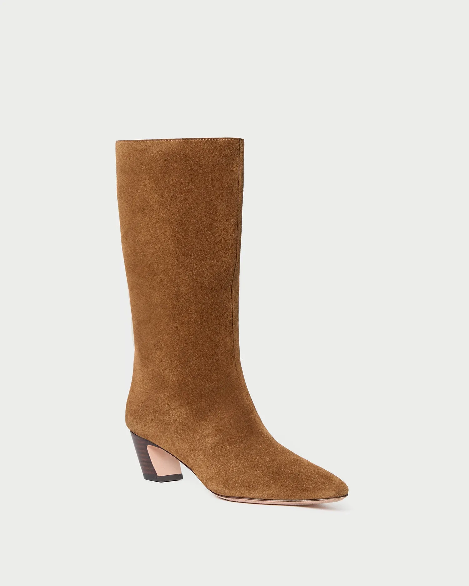 Cleo Cacao Suede Mid-Calf Boot -LOEFFLER RANDALL