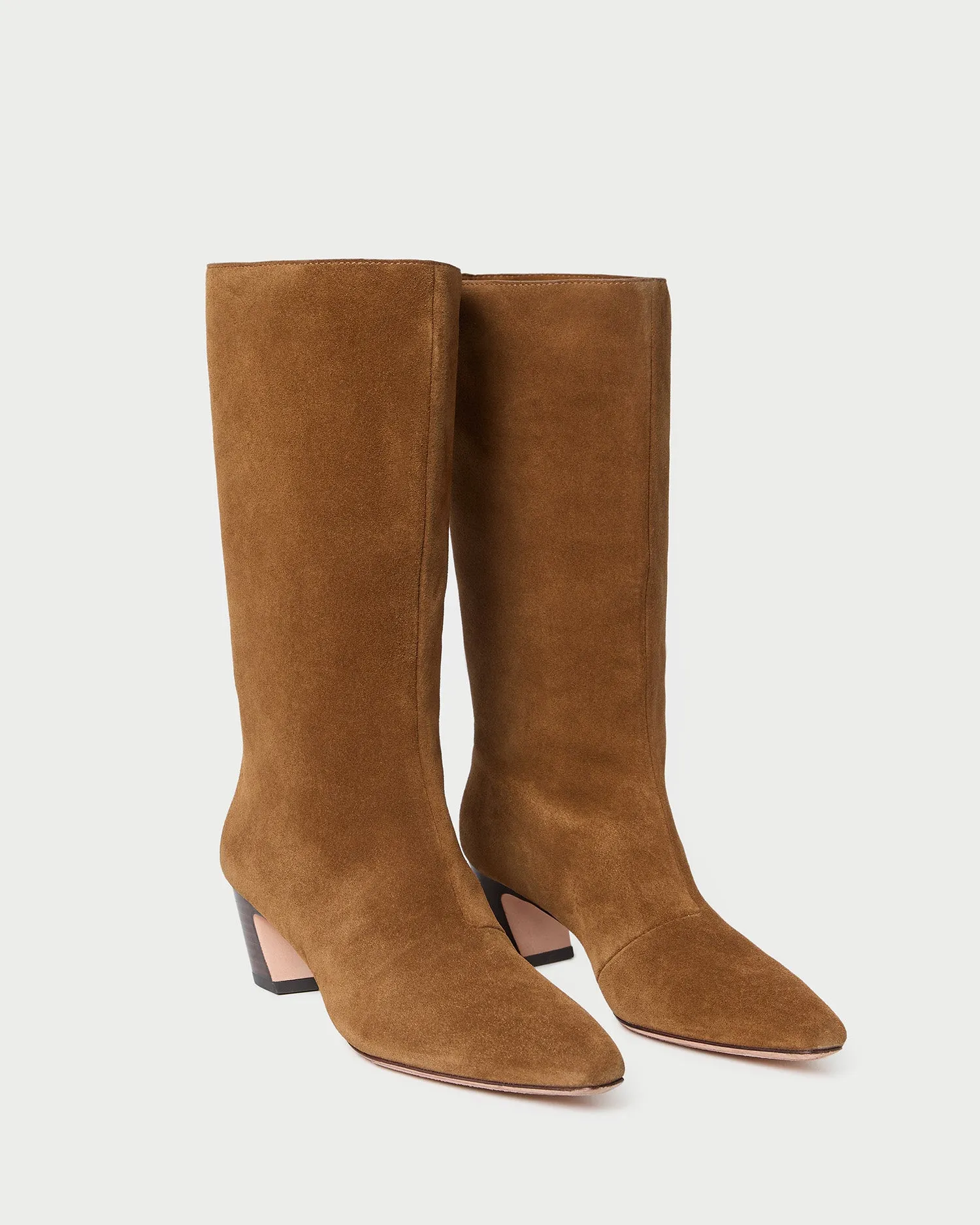 Cleo Cacao Suede Mid-Calf Boot -LOEFFLER RANDALL