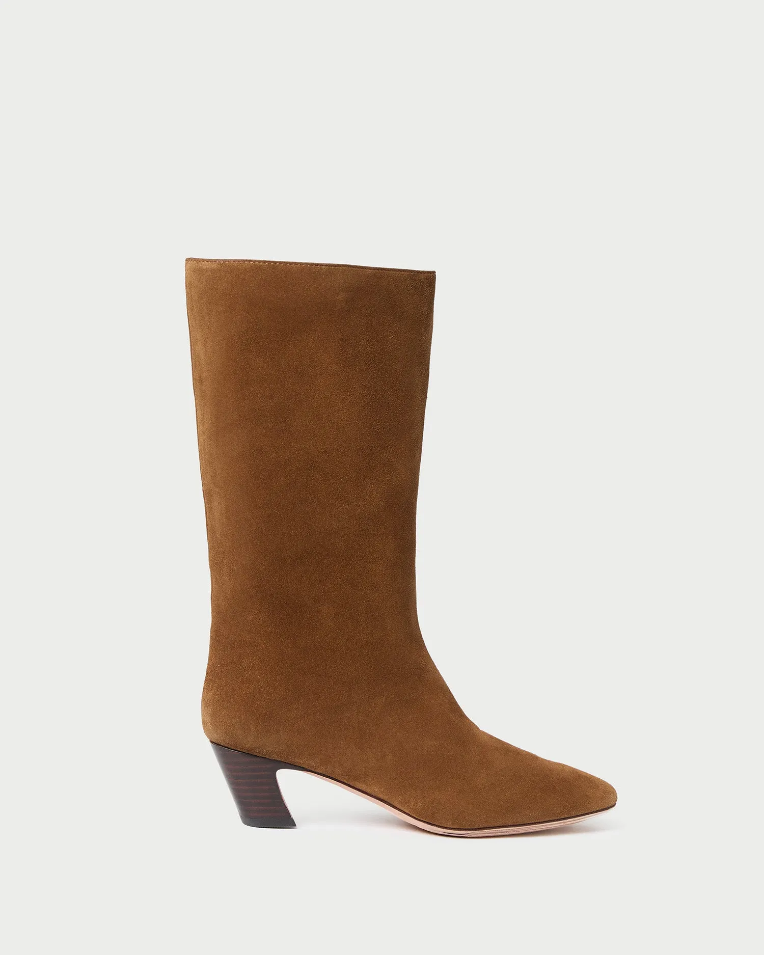 Cleo Cacao Suede Mid-Calf Boot -LOEFFLER RANDALL