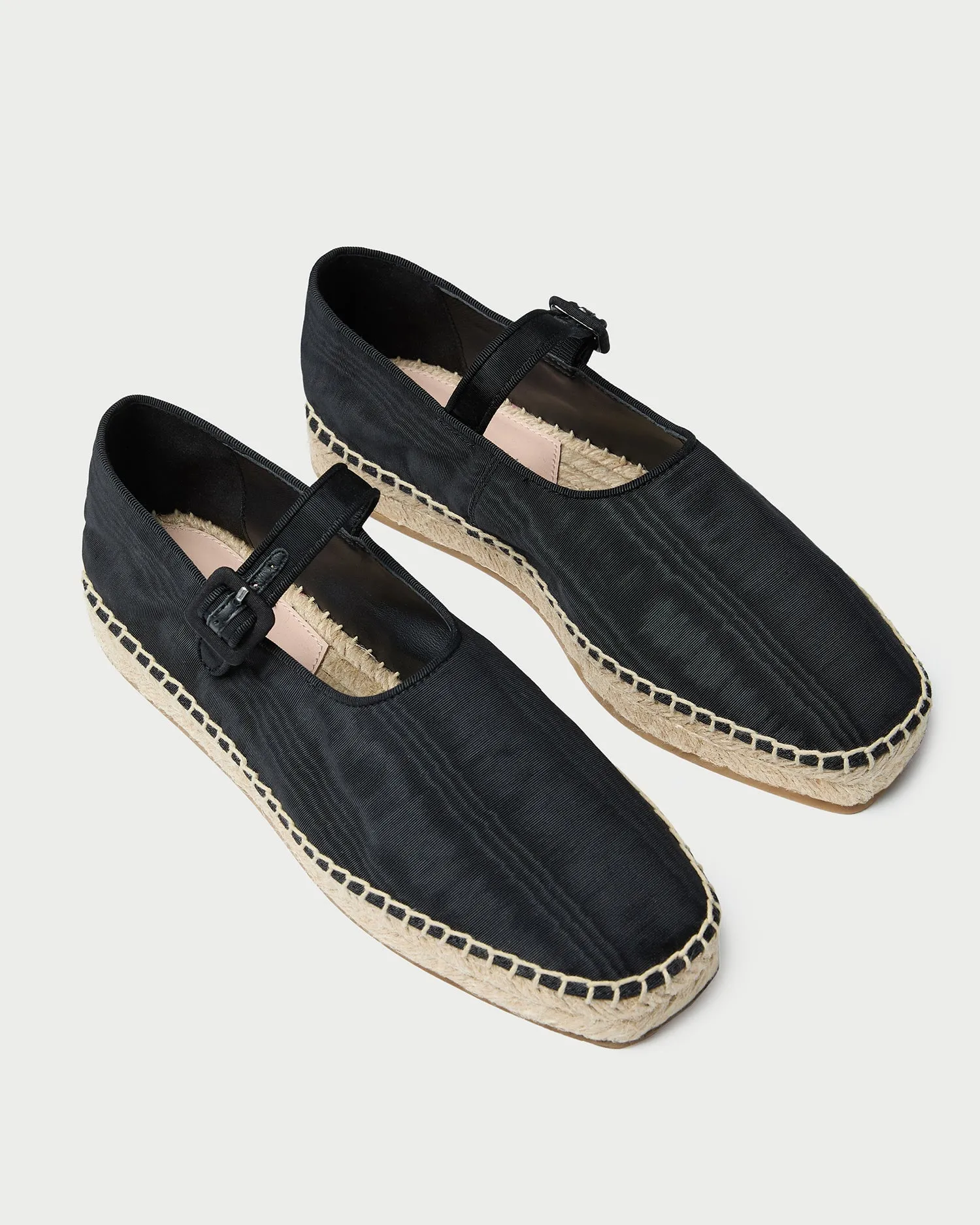 Clover Black Moiré Espadrille -LOEFFLER RANDALL