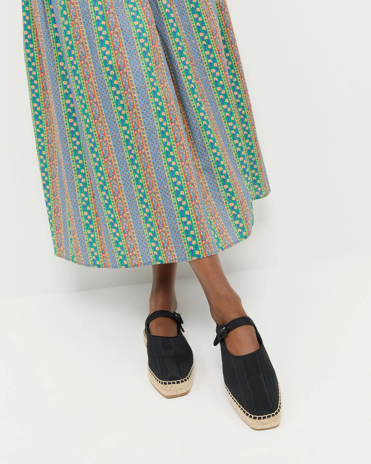 Clover Black Moiré Espadrille -LOEFFLER RANDALL