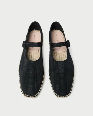 Clover Black Moiré Espadrille -LOEFFLER RANDALL