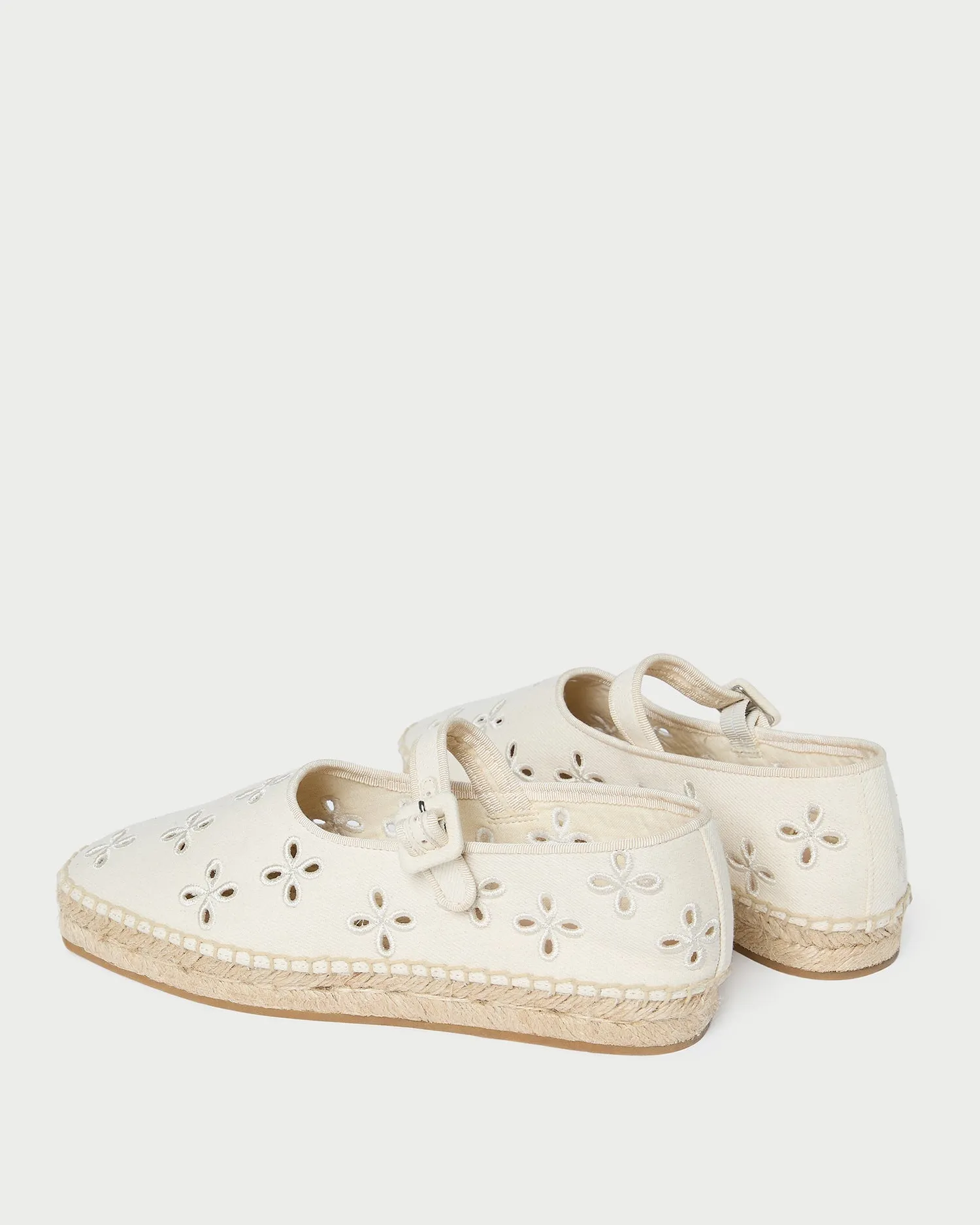 Clover Natural Embroidered Espadrille -LOEFFLER RANDALL
