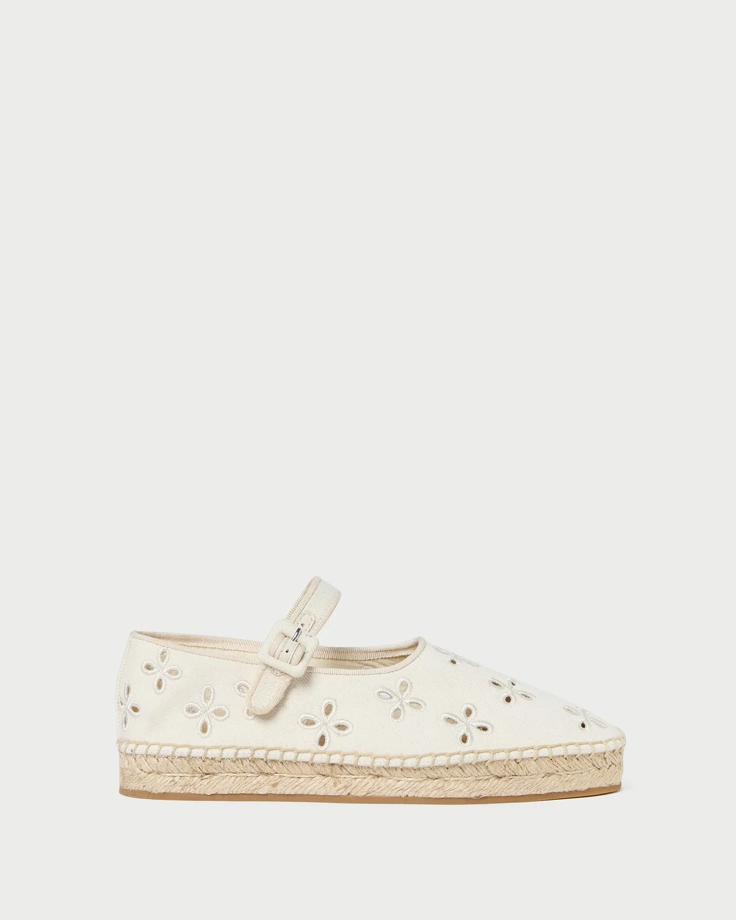 Clover Natural Embroidered Espadrille -LOEFFLER RANDALL