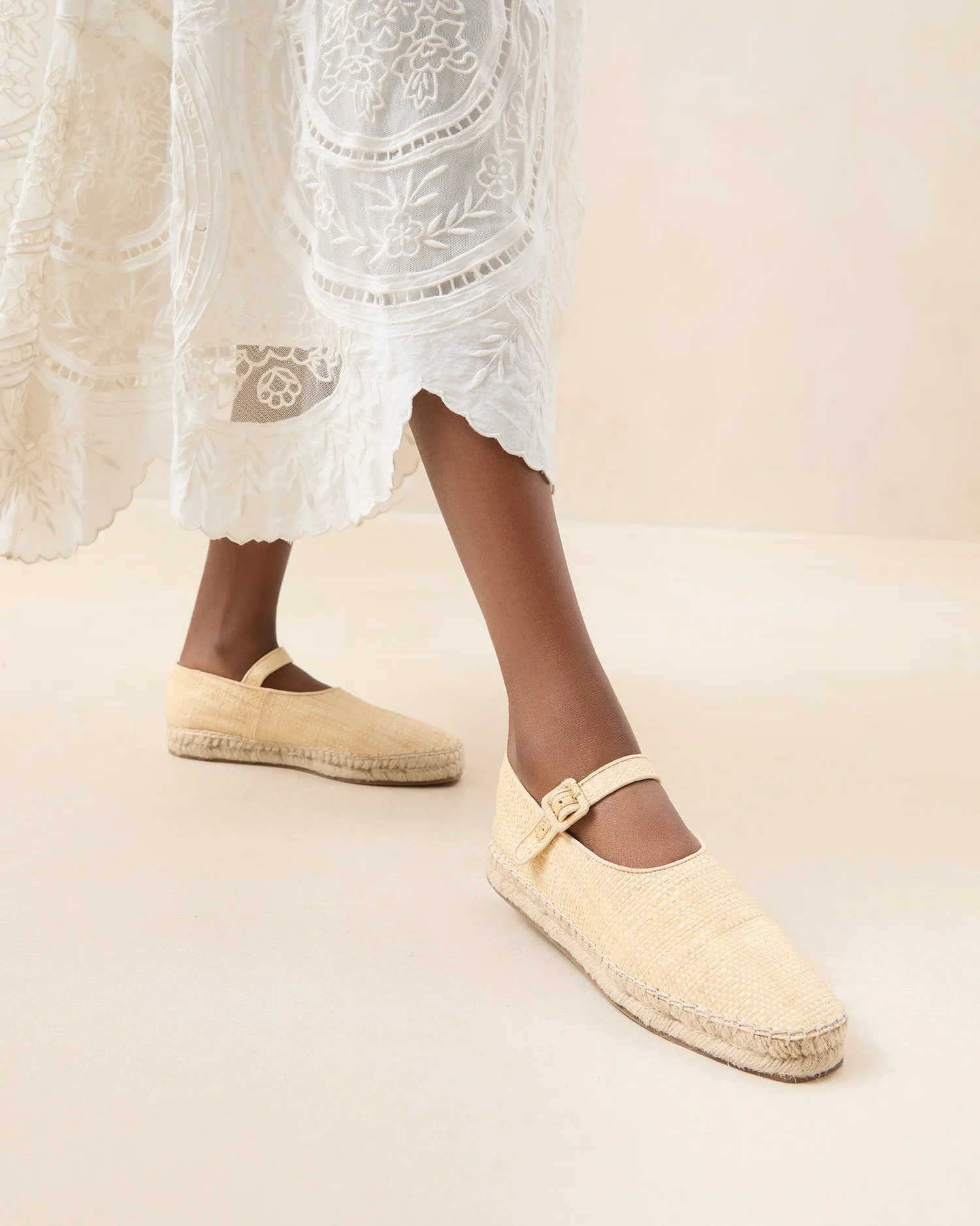 Clover Natural Raffia Espadrille -LOEFFLER RANDALL