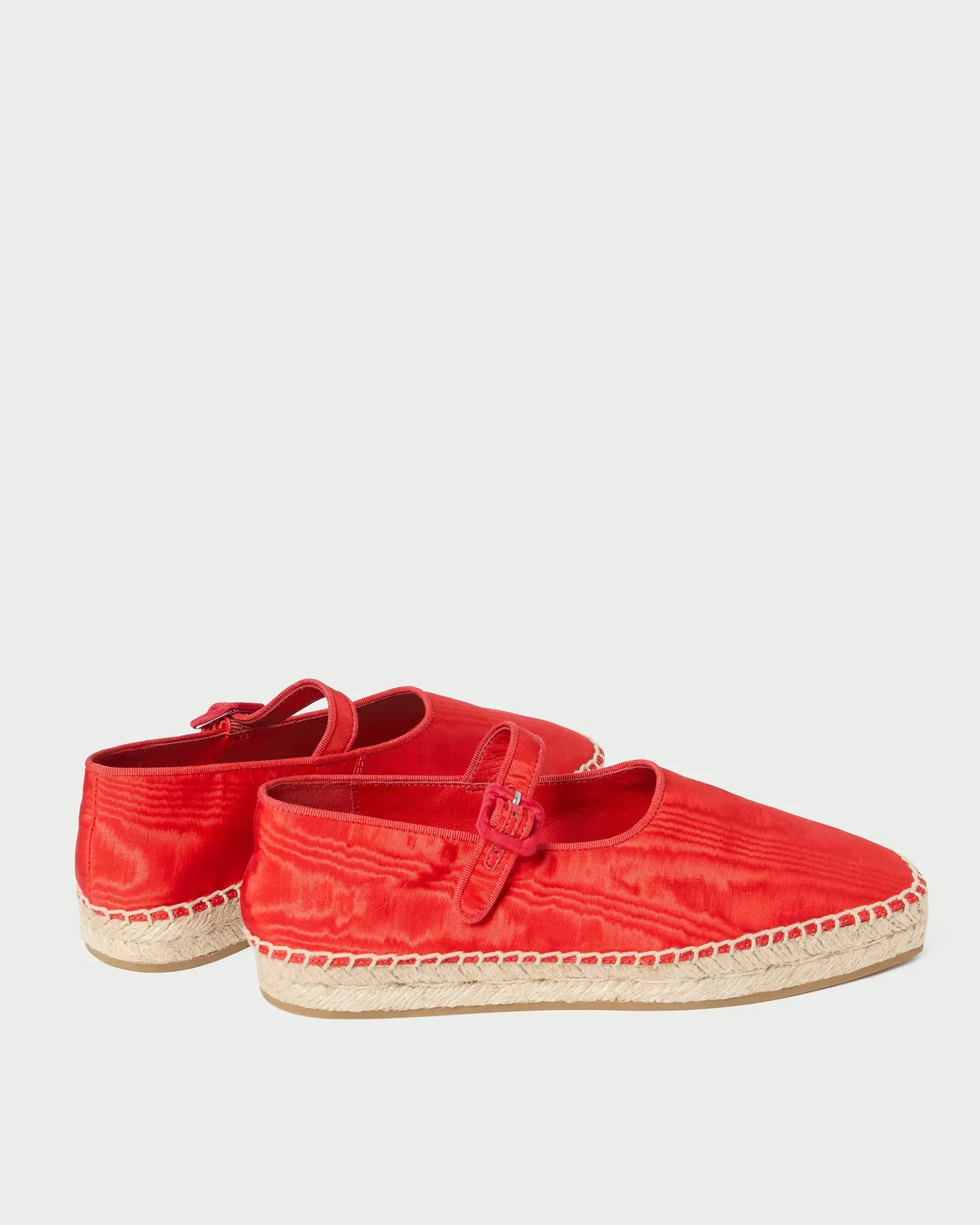 Clover Red Moiré Espadrille -LOEFFLER RANDALL