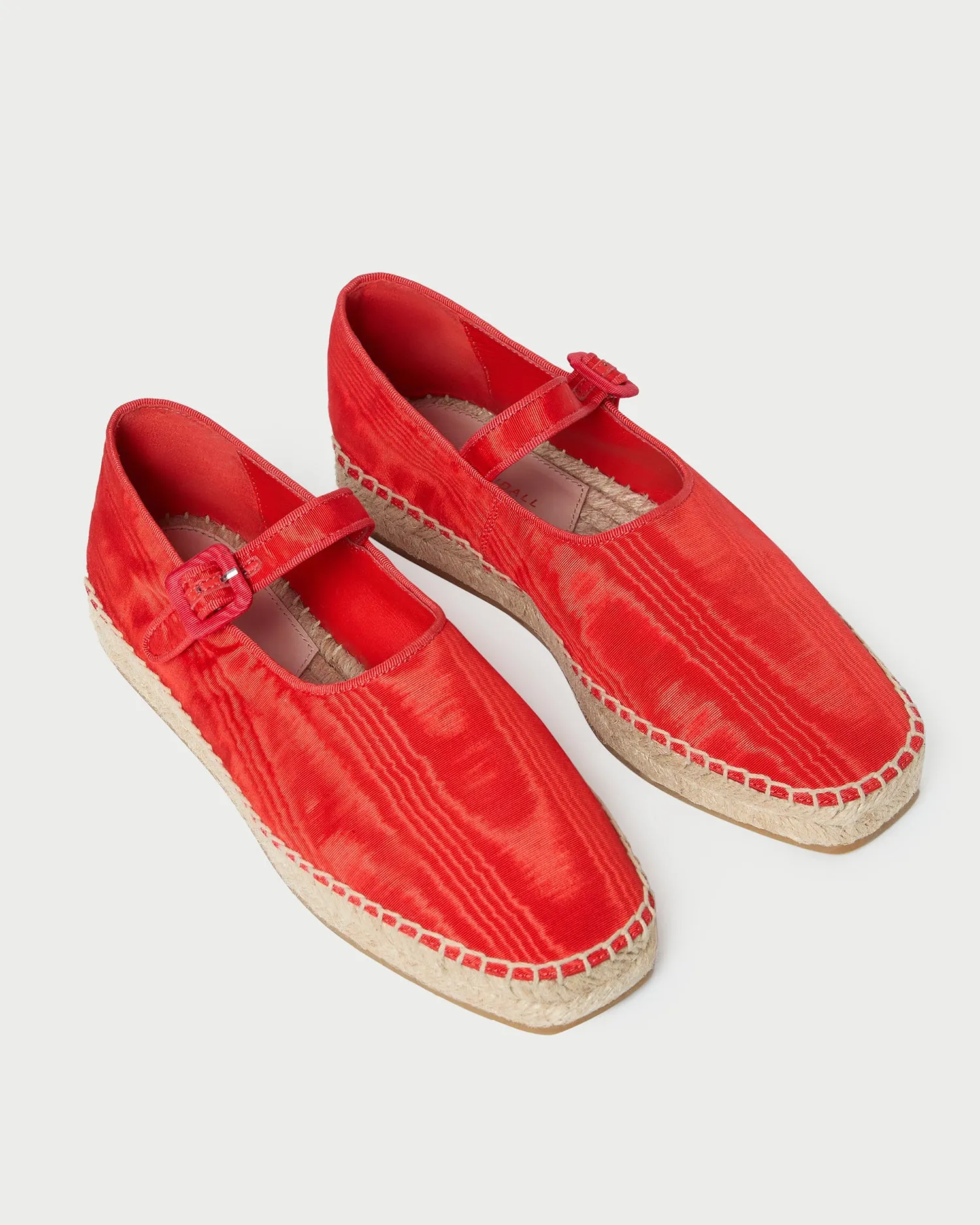 Clover Red Moiré Espadrille -LOEFFLER RANDALL