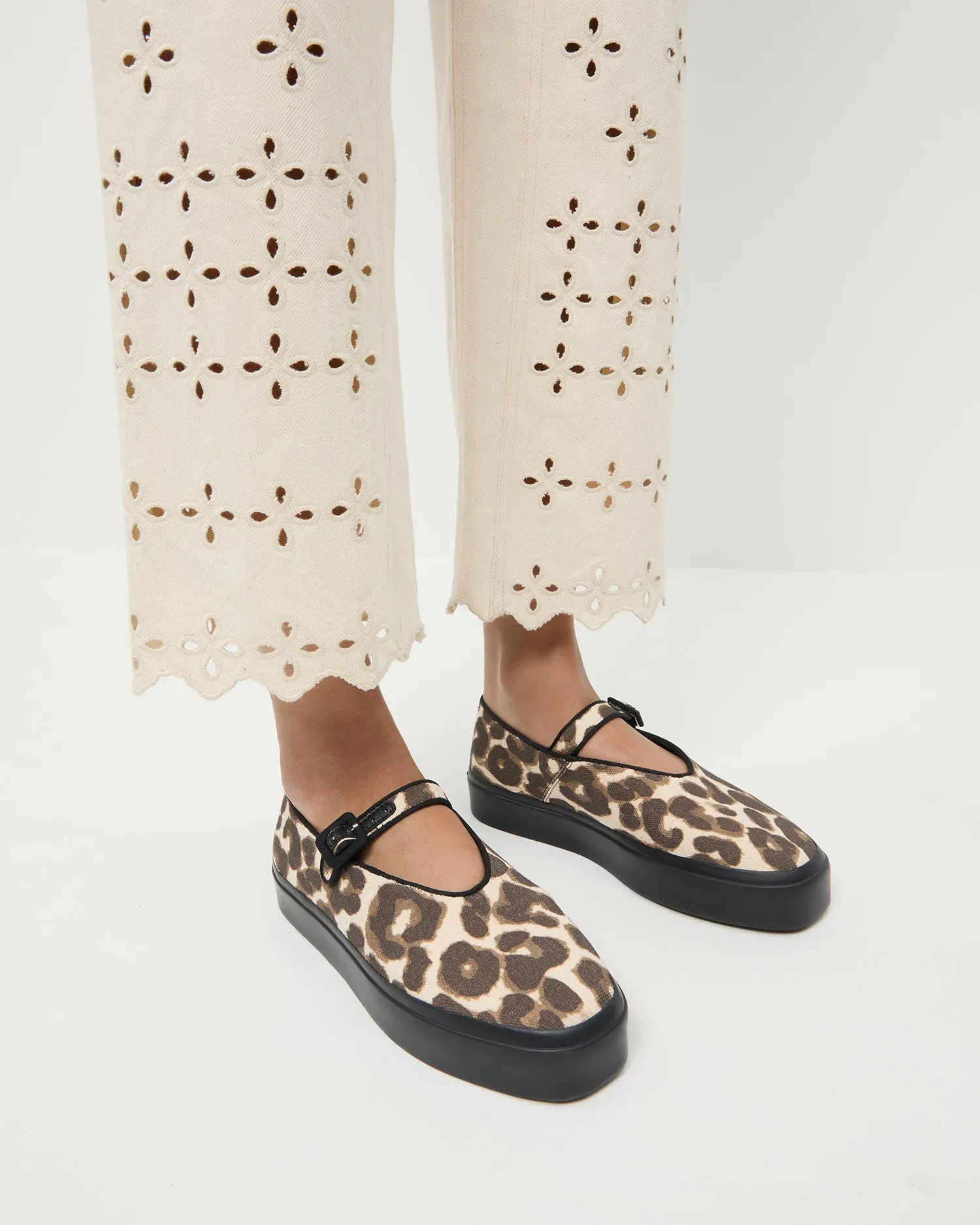 Cooper Leopard Mary Jane Sneaker -LOEFFLER RANDALL