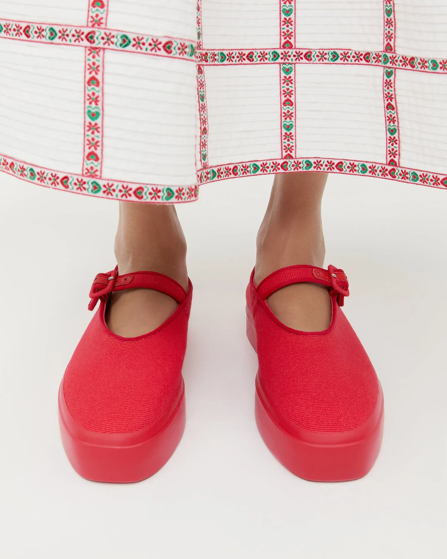 Cooper Red Mary Jane Sneaker -LOEFFLER RANDALL