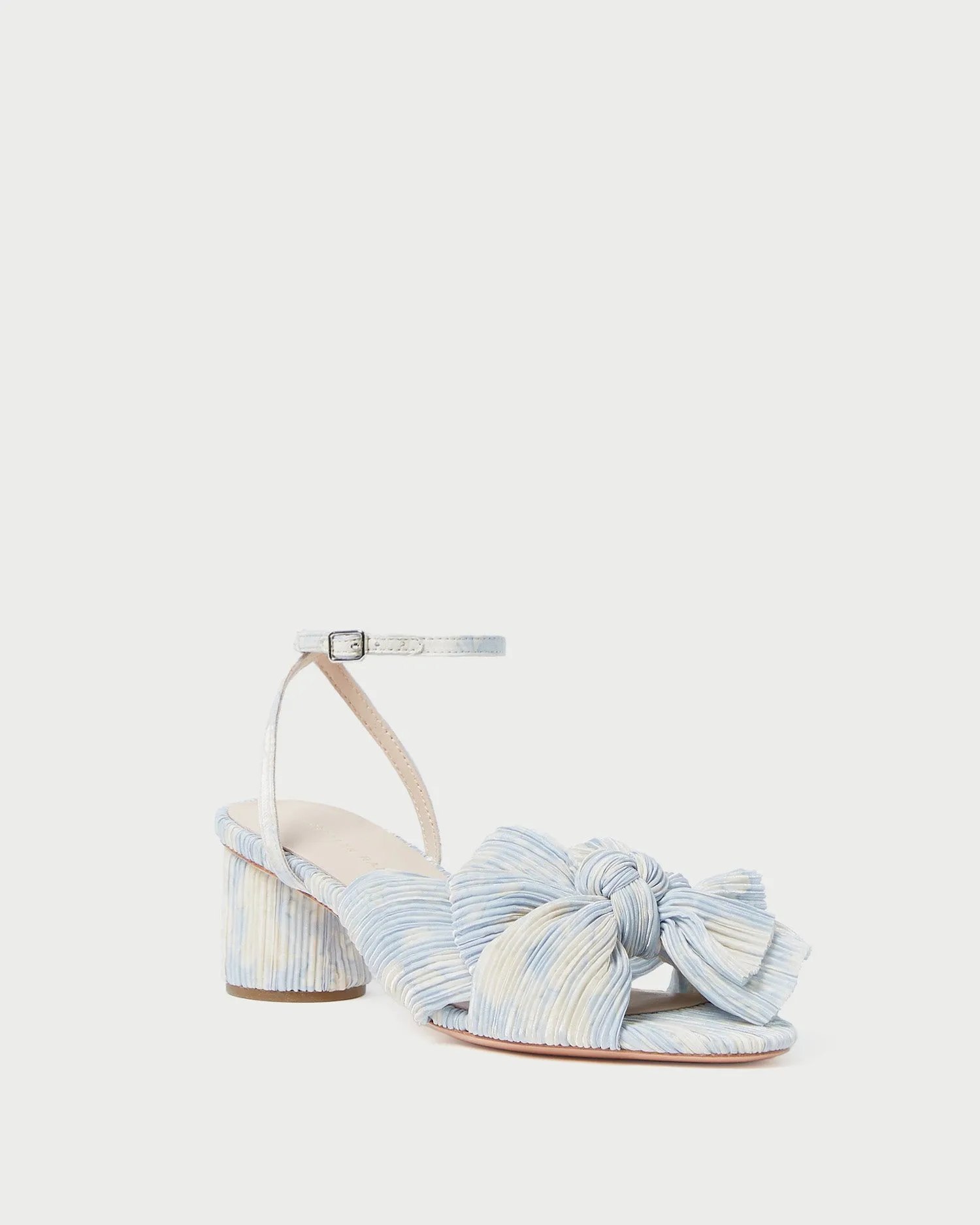 Dahlia Blue Floral Bow Heel -LOEFFLER RANDALL